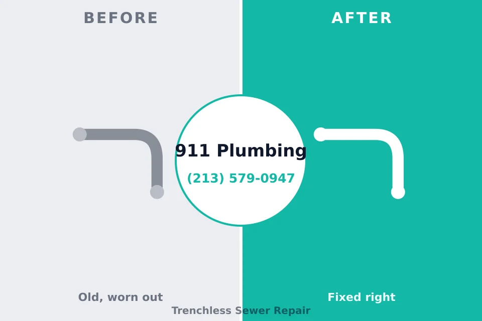 Before and after: plumbing repair Union City, OK